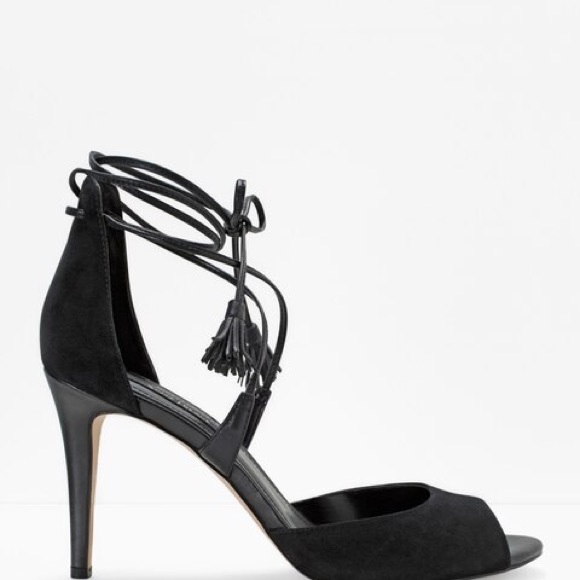 White House Black Market Shoes - White House Black Market Suede Lace-up Heels NWOT